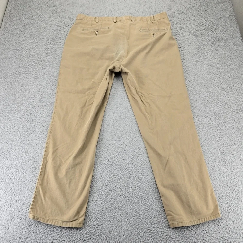 Peter Millar Pants Mens 38 Tan‎ Chino Flat Front Pima Cotton Golf Mid Rise